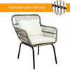 3 Pieces Outdoor Patio Rattan Table & Chairs Set - Aroflit