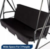 3 - Seat Patio Swing Canopy, Adjustable Canopy, Removable Cushions - Aroflit