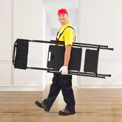 3 Step Stool Ladder with Handrails, 330 Lbs Capacity & Tool Bag - Aroflit