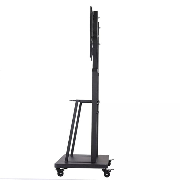 30" - 80" Modern TV Stand Rolling Rack with Wheels, Adjustable & Mobile - Aroflit