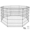 30 - Inch 8 - Panel Tall Dog Playpen with Rust - Resistant Coating & Door - Aroflit