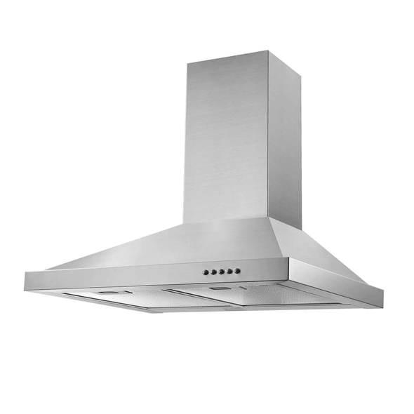 30" Wall Mounted Stainless Steel Range Hood with LED Lights & 450 CFM - Aroflit