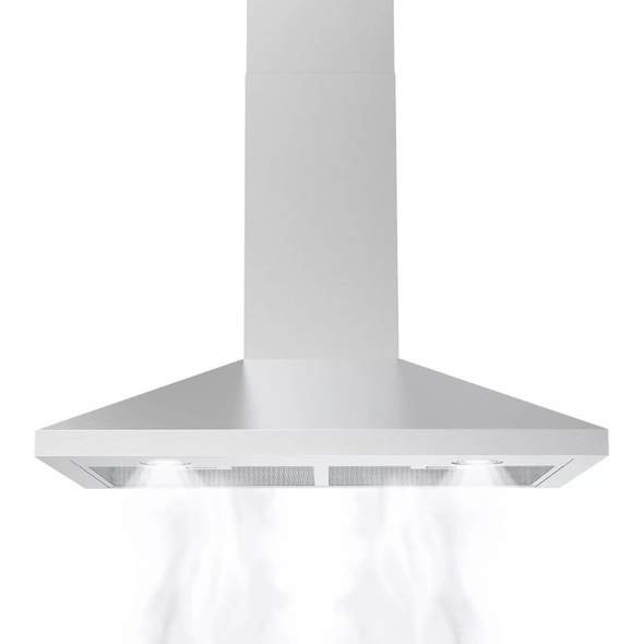30" Wall Mounted Stainless Steel Range Hood with LED Lights & 450 CFM - Aroflit