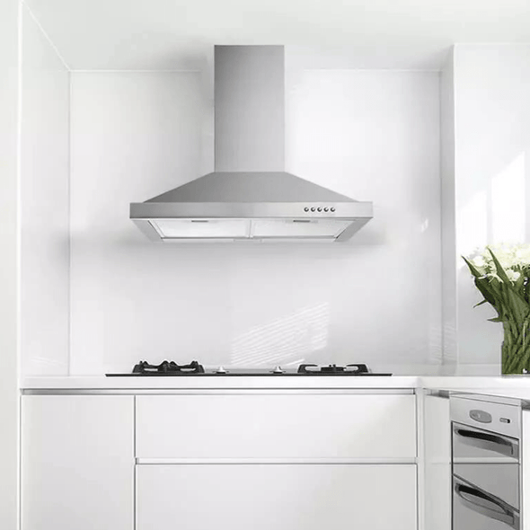 30" Wall Mounted Stainless Steel Range Hood with LED Lights & 450 CFM - Aroflit