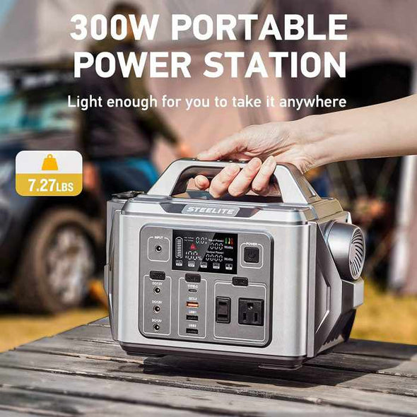 300W Portable Power Station Solar Generator