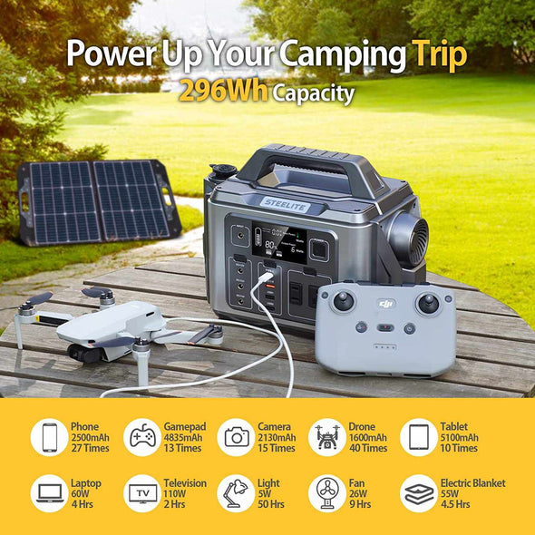 300W Portable Power Station Solar Generator