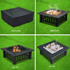 32" Multipurpose Outdoor Fire Pit, Fire Pit and Cooler Combo - Aroflit