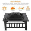 32" Multipurpose Outdoor Fire Pit, Fire Pit and Cooler Combo - Aroflit