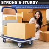 330 LBS Folding Hand Truck Dolly Cart with Wheels, Heavy Duty Design - Aroflit