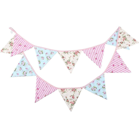 3.3M Two Layer Flag Banner with 12 Triangle Pennants - Aroflit