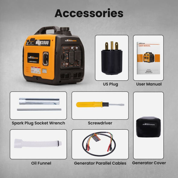 3500W Gas Powered Portable Inverter Generator - 58 dB Home Backup - Aroflit