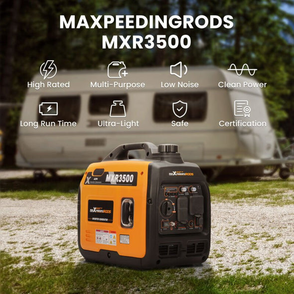 3500W Gas Powered Portable Inverter Generator - 58 dB Home Backup - Aroflit