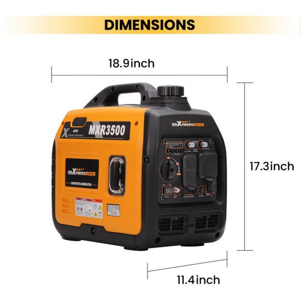 3500W Gas Powered Portable Inverter Generator - 58 dB Home Backup - Aroflit