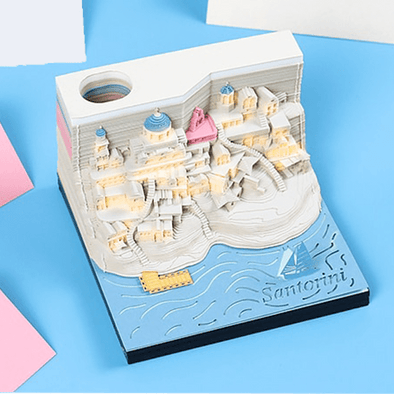 3D Santorini Memo Pad (With Light)