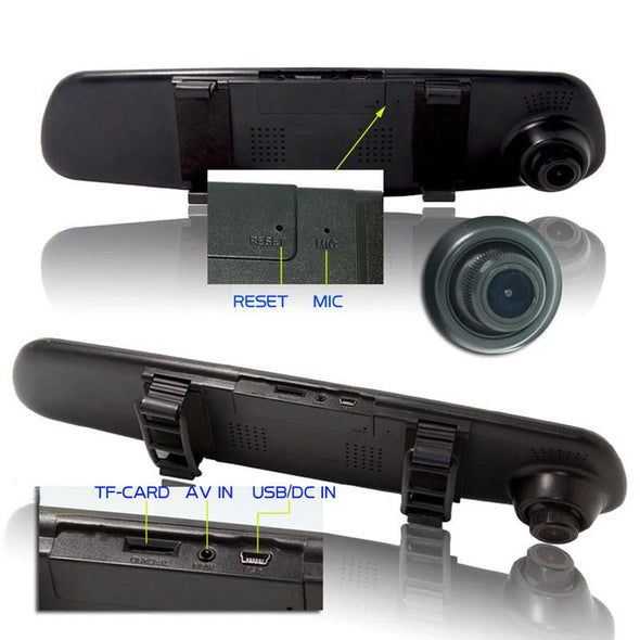 Rear View Mirror Dash Camera for Car, Backup Camera with Night Vision