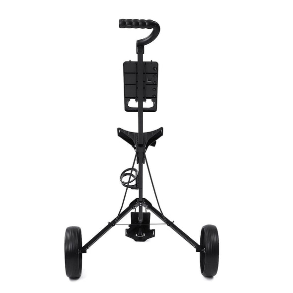 Golf Walking Push Cart, Lightweight Foldable Bag Carrier with Storage