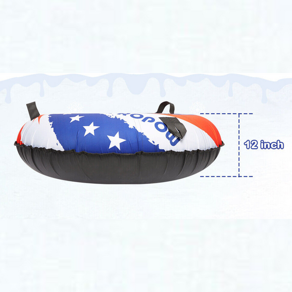 Heavy Duty Inflatable Saucer Snow Tube Sled, Kids & Adults 44-Inch