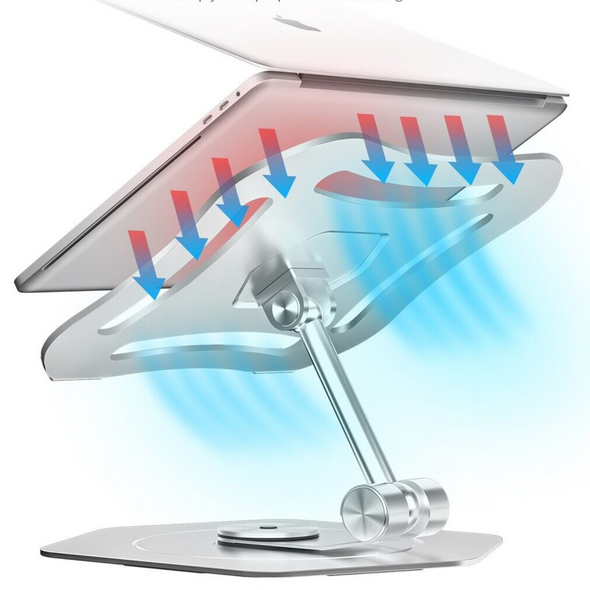 Premium 360° Swivel Rotating Laptop Holder Riser Stand for Desk