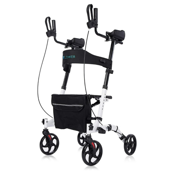 Senior Safety Stand-Up Rollator Walker with Armrests - Comfortable Mobility