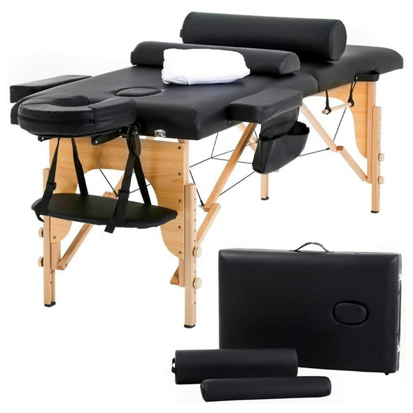 Heavy Duty Foldable Professional Massage Bed Set with Carrying Case