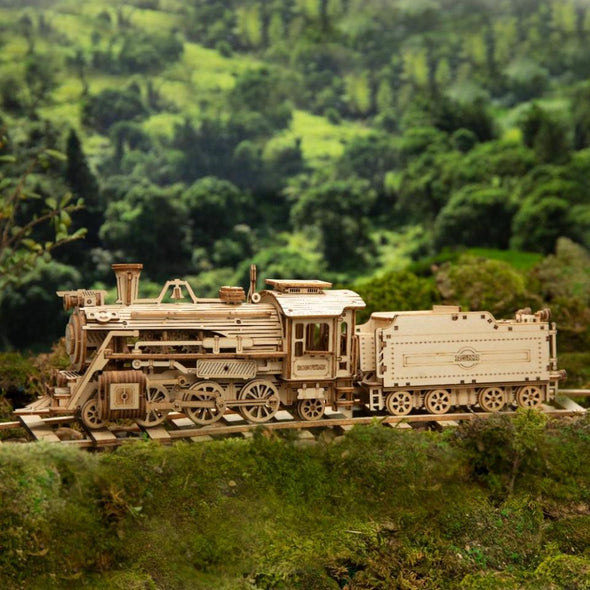 3D Wooden Puzzle – Train Model Building Educational For Children in Wood - Aroflit