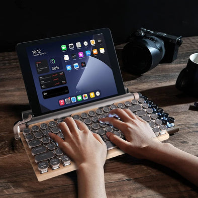 Retro Typewriter Mechanical Keyboard with RGB Lighting