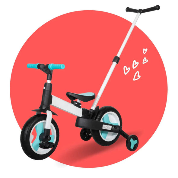 4-in-1 Balance Bike with Parent Push Handle Trike