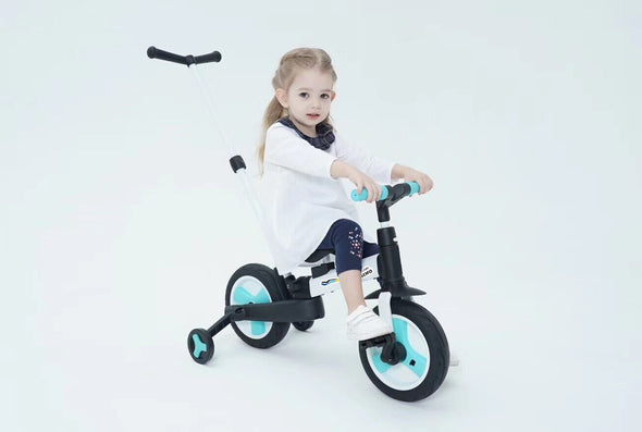 4-in-1 Balance Bike with Parent Push Handle Trike