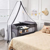 4 - in - 1 Foldable Baby Travel Crib with Infant Changing Table - Aroflit