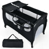 4 - in - 1 Foldable Baby Travel Crib with Infant Changing Table - Aroflit