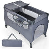 4 - in - 1 Foldable Baby Travel Crib with Infant Changing Table - Aroflit