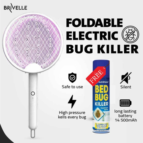 4 - in - 1 Foldable Electric Mosquito Killer Swatter - Aroflit