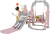 4 - in - 1 Kids Slide & Swing Set Indoor Outdoor Playground Playset - Aroflit