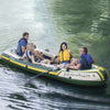 4 Person Inflatable Outdoor Water Boat Set with Oars and Hand Pump - Aroflit