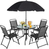 4 - Person Outdoor Patio Dining Set with Umbrella – Stylish, Durable, Comfortable - Aroflit