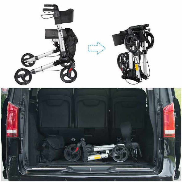 4 Wheel Rollator Walker With Seat - Aroflit