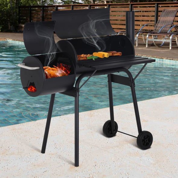 43" Charcoal BBQ Grill with Temperature Control & Double Grilling Nets - Aroflit
