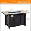 43 - Inch Propane Fire Pit Table with 50,000 BTU Burner & Protective Cover - Aroflit