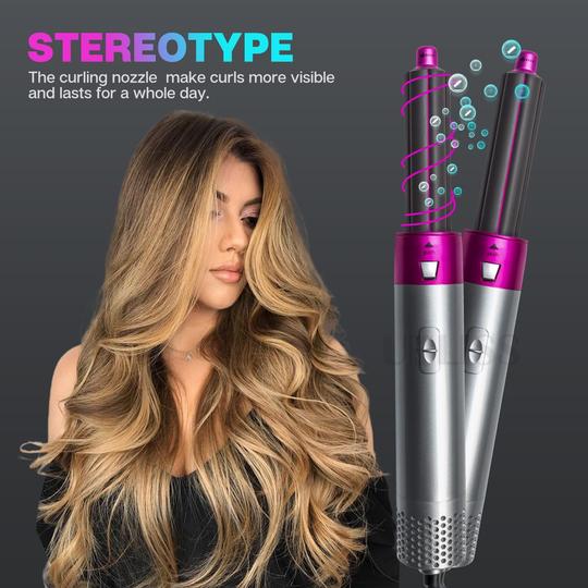 5-in-1 Multifunctional Airwrap Hair Styling Tool, Curls, Waves & More