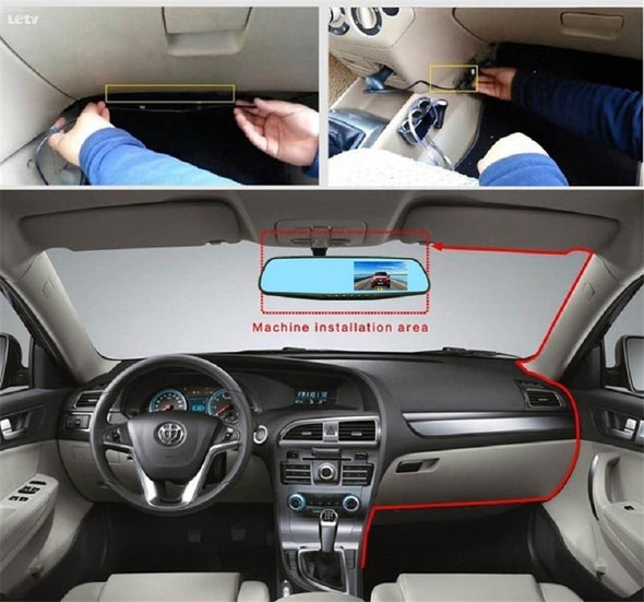 Rear View Mirror Dash Camera for Car, Backup Camera with Night Vision