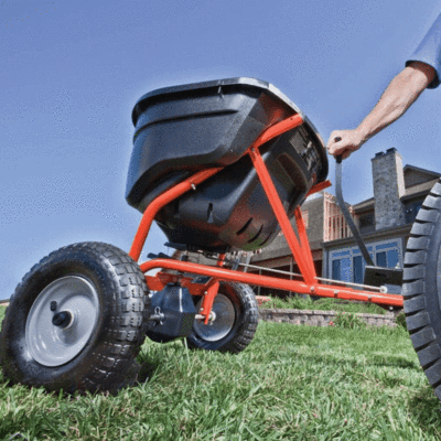 Premium Pull Behind Manure Compost Fertilizer Spreader - 130 lb Capacity