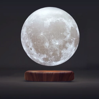 Magnetic Levitating Moon Lamp, Floating LED Light with 3D Design