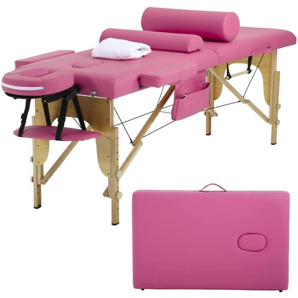 Heavy Duty Foldable Professional Massage Bed Set with Carrying Case