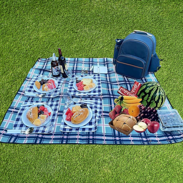 Picnic Basket Backpack Portable Set for 4, Complete Picnic Set