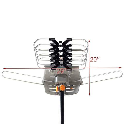 250 Miles HD TV Digital Antenna, 360° Rotating, Free 4K TV Channels