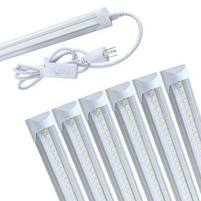4FT LED Shop Light 6 - Pack, Bright 24W, 2640lm, Energy Efficient - Aroflit