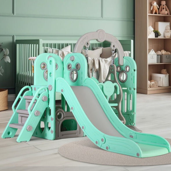 5 - in - 1 Toddler Slide & Swing Set, Indoor & Outdoor Playground Playset - Aroflit