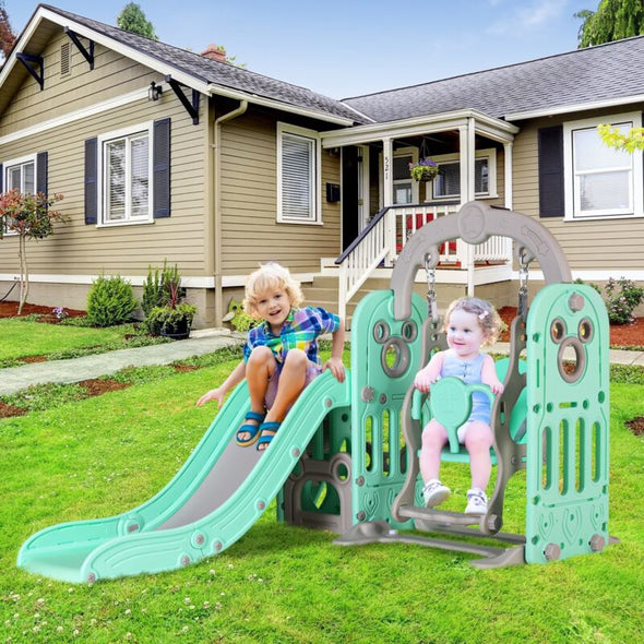 5 - in - 1 Toddler Slide & Swing Set, Indoor & Outdoor Playground Playset - Aroflit