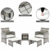 5 Piece Outdoor Wicker Furniture & Cushioned Chair Set - Aroflit
