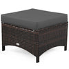 5 - Piece Rattan Patio Furniture Set with Cushions – Outdoor Sofa & Ottoman - Aroflit
